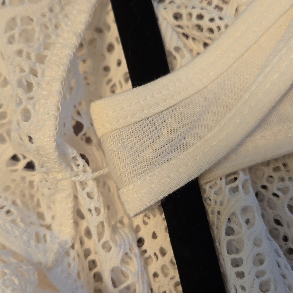 Claus Sport white open weave lace white blouse - Picture 4 of 4